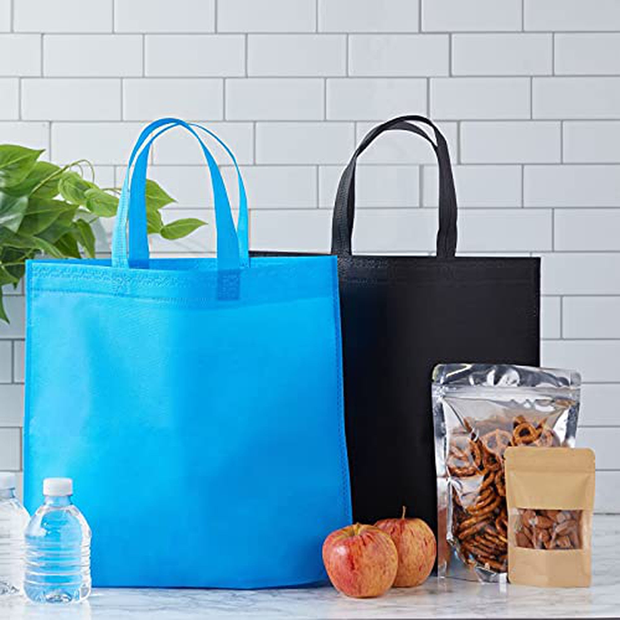 Non-Woven Shopping Grocery Bag 30x40cm with Soft Loop Handle