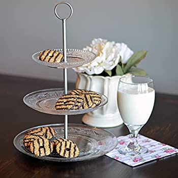 Patisserie Cake Server Stand 3 Tier Glass