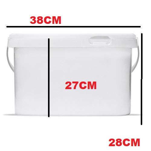 20L Bucket Rectangular Tamperproof with Handle and Lid