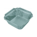 Aluminum Foil Takeaway Container Disposable FG-4453P with Poly PVC Lid Card Lid FL-B4453 1pc