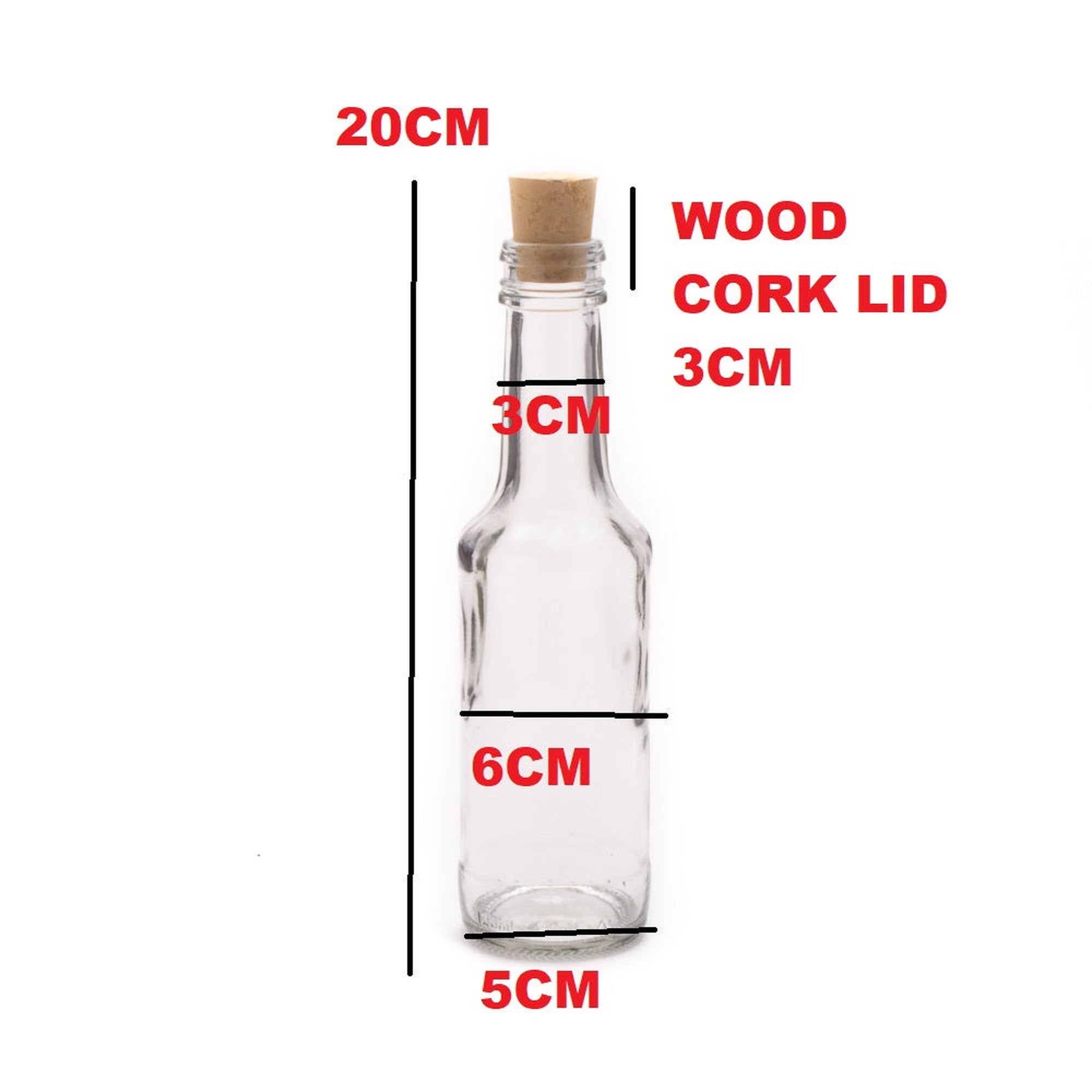 Consol 250ml Glass Sauce Bottle with Cork Lid