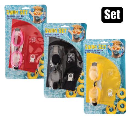 Swimming Cap and Goggle Set