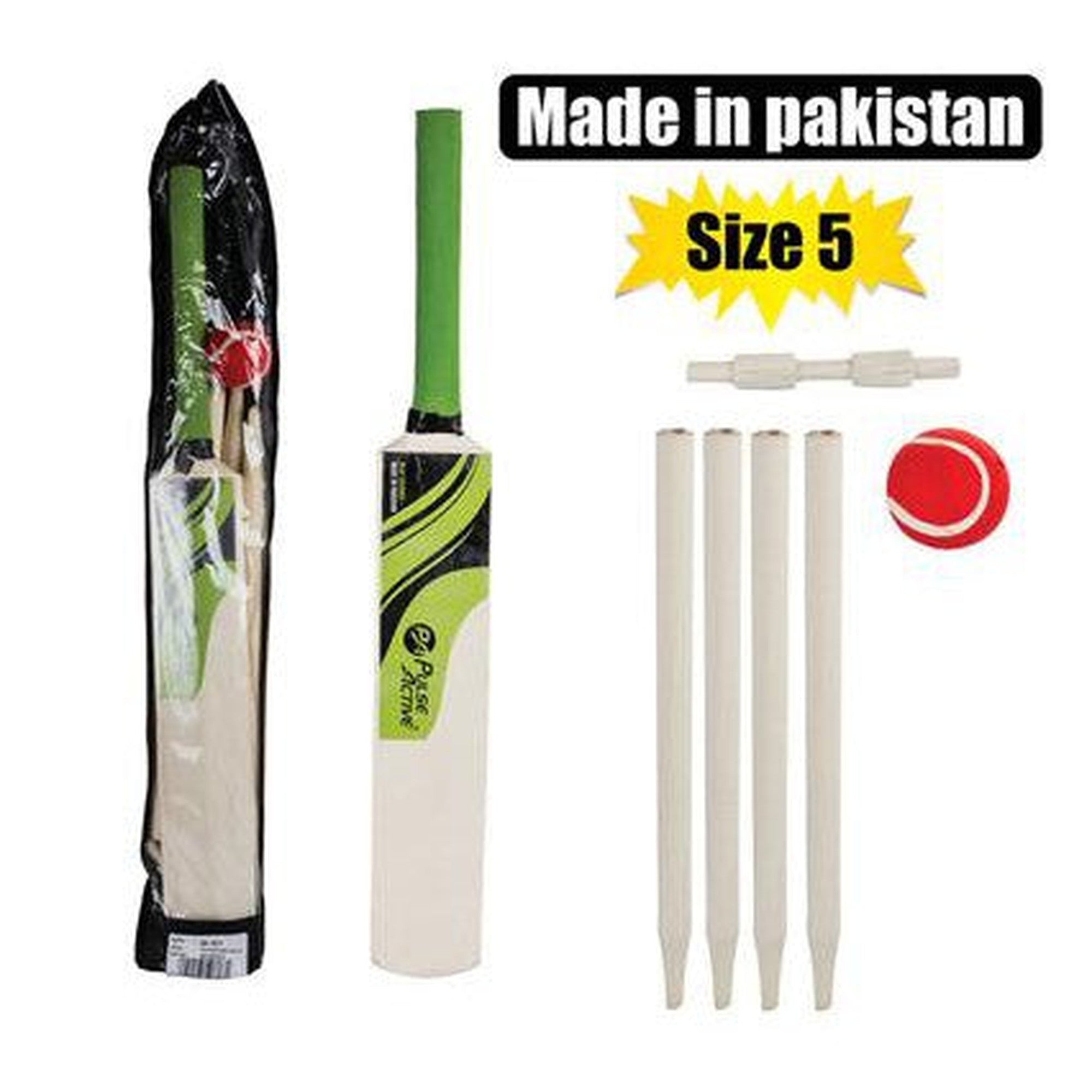 Cricket Bat-Ball-Stumps Set Size.5