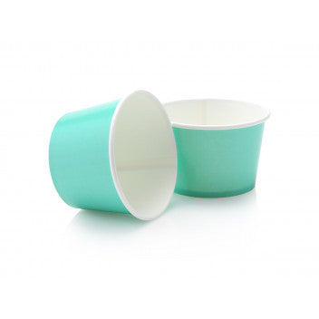 Ice Cream Paper Cups 250ml Vintage Tubs Pastel Mint 10pack