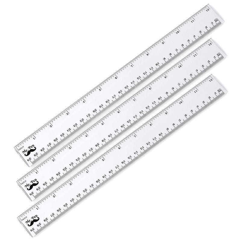 Plastic Ruler 30cm Clear Each