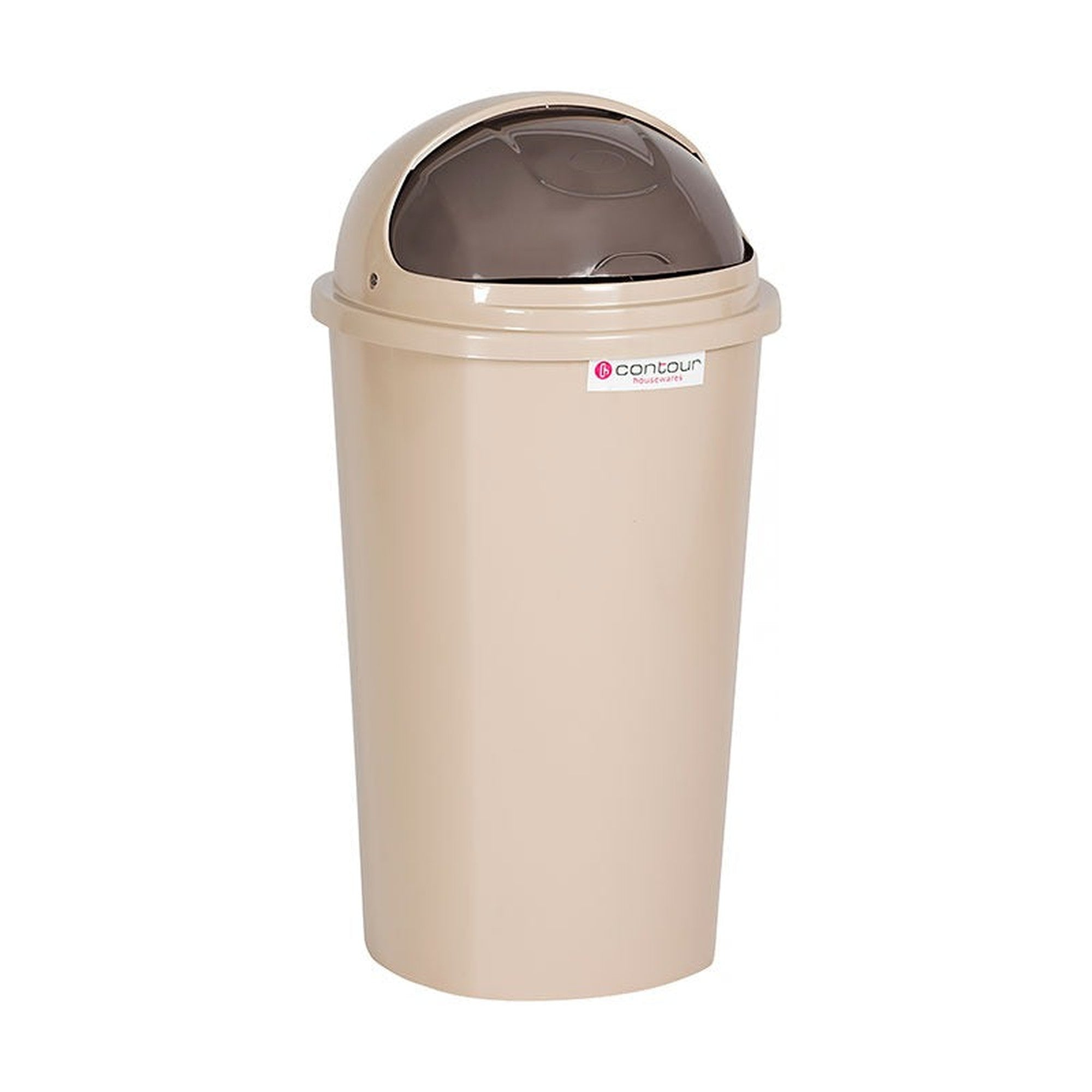 Contour Housewares 50L Waste Bin with Helmet Flip Top Dome Lid Buzz