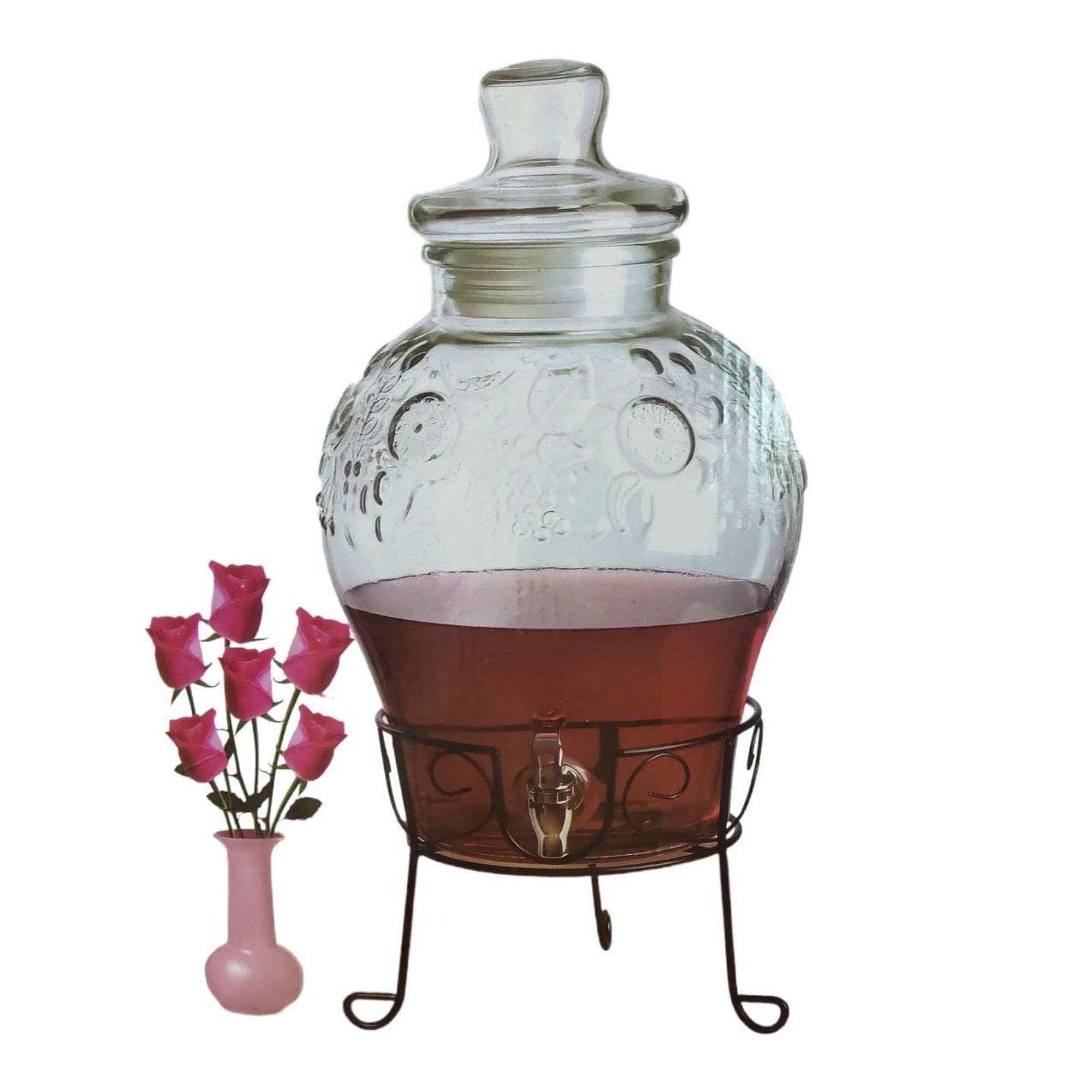 Beverage Dispenser 5L Glass with Stand 538