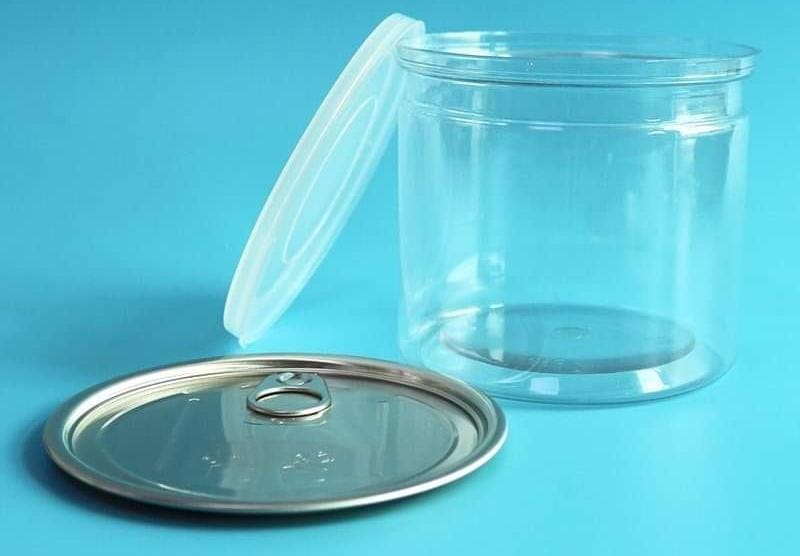 550ml Plastic Tub Can with Aluminium Can Lid Tuna Container