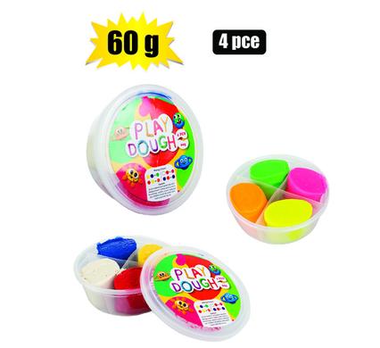Edu Kids Play Dough Tub 4-Colors Set 60g