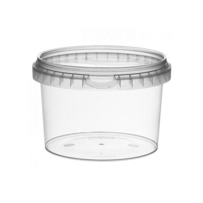 280ml Plastic Tub Tamper Proof with Clear Lid 10pack