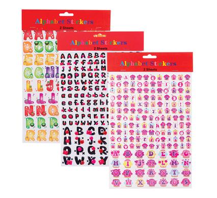 Sticker Letter and Number Assorted