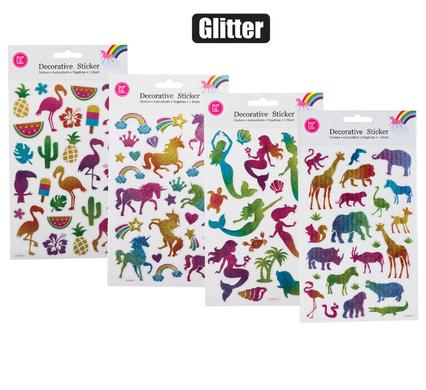 Khoki Sticker Foil with Glitter Unicorn Flamingo
