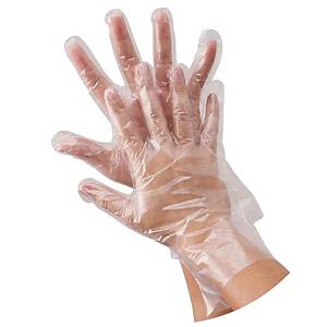 Disposable Plastic Gloves Clear Multi Purpose 100pcs