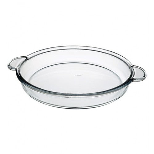 Borcam Glass Baker Tray Round with handle (21x25x5) 40006