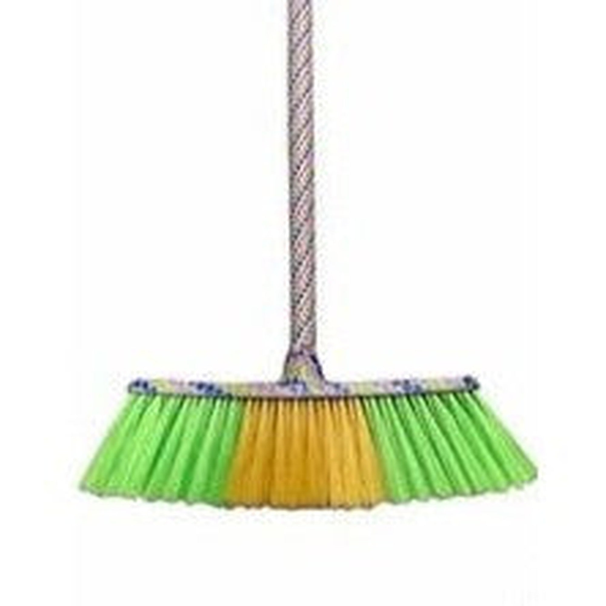 Household Floor Broom with Print Steel Stick 373