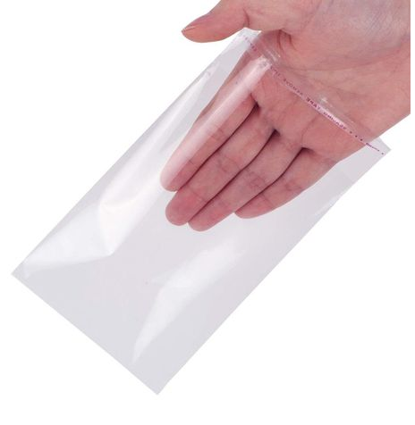 Polyprop Cellophane Selfseal Bags 15x22cm+3cm 100pack