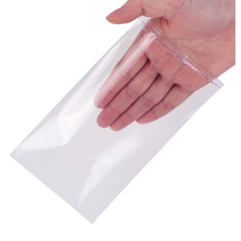 Polyprop Cellophane Selfseal Bags 15x22cm+3cm 100pack