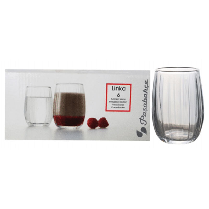 Pasabahce Linka Hiball Glass Tumbler 380ml 6pack 23633