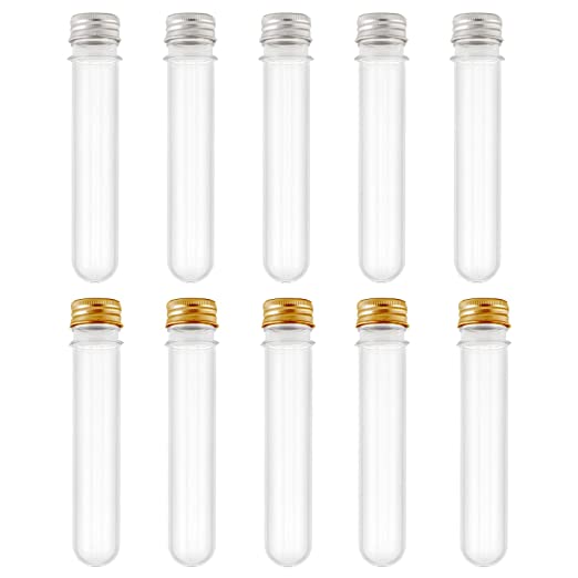 Plastic PET Test Tube 40ml - Vials Container Bottle Tube Shape Lid