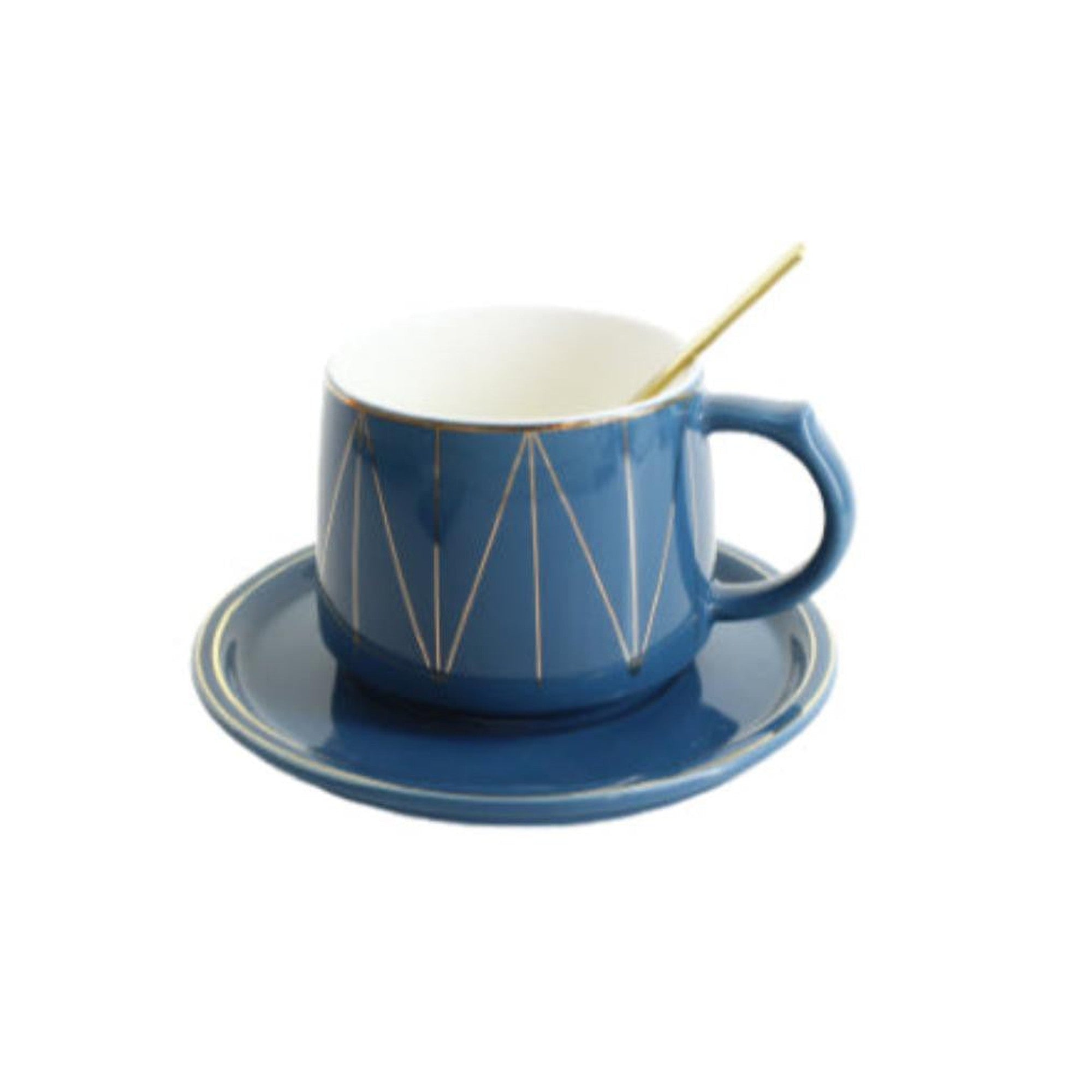 Designer Porcelain Cup and Saucer With Spoon