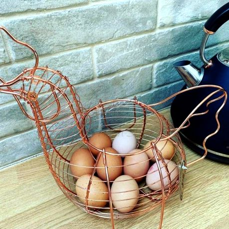 Egg Serving Basket Copper Colour Ch586