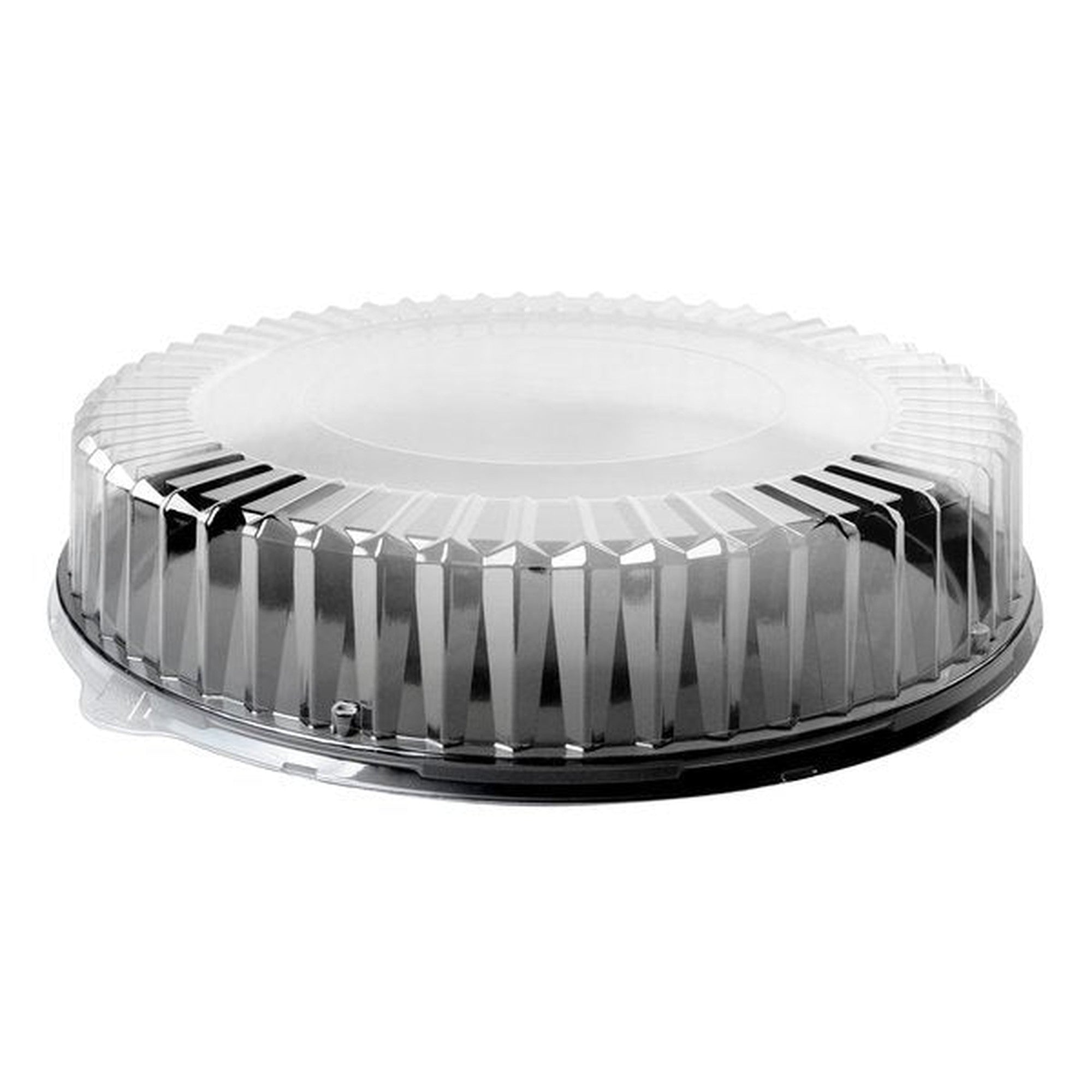 Disposable To Go Serving Base Platter Round Black Tray Small for Clear Dome MP2027-BL