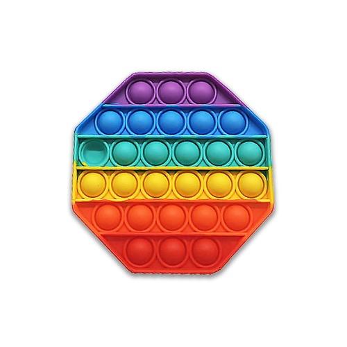 Fidget Pop It Rainbow Square 11.5 x 11.5cm