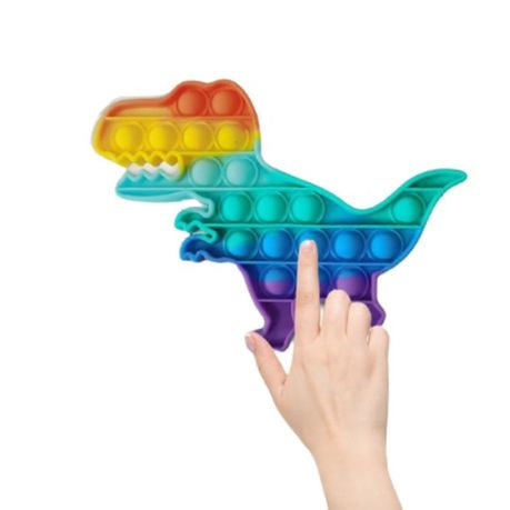 Fidget Pop It Dinosaur Rainbow Colour
