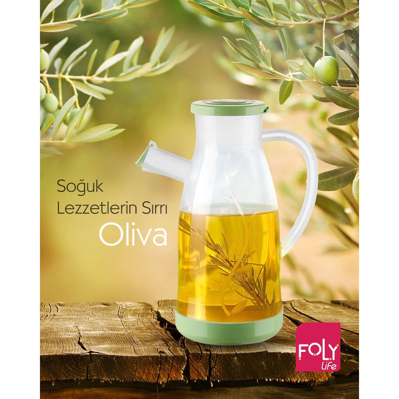 Foly Life Oilva Oil Jug 700ml BNM0193 Titiz