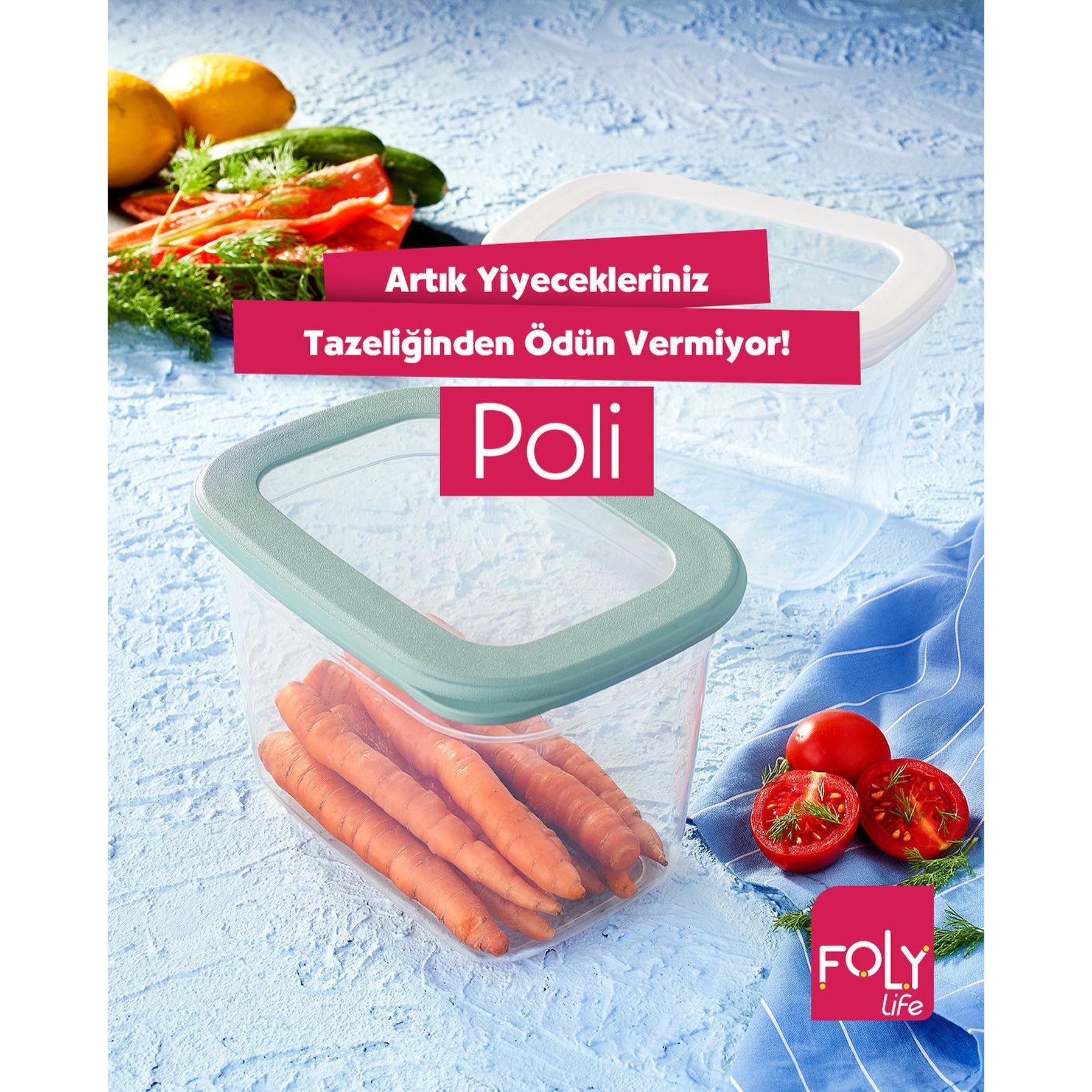 Foly Life Poli Storage Box 800ml with Tight Lid BNM0117 Titiz