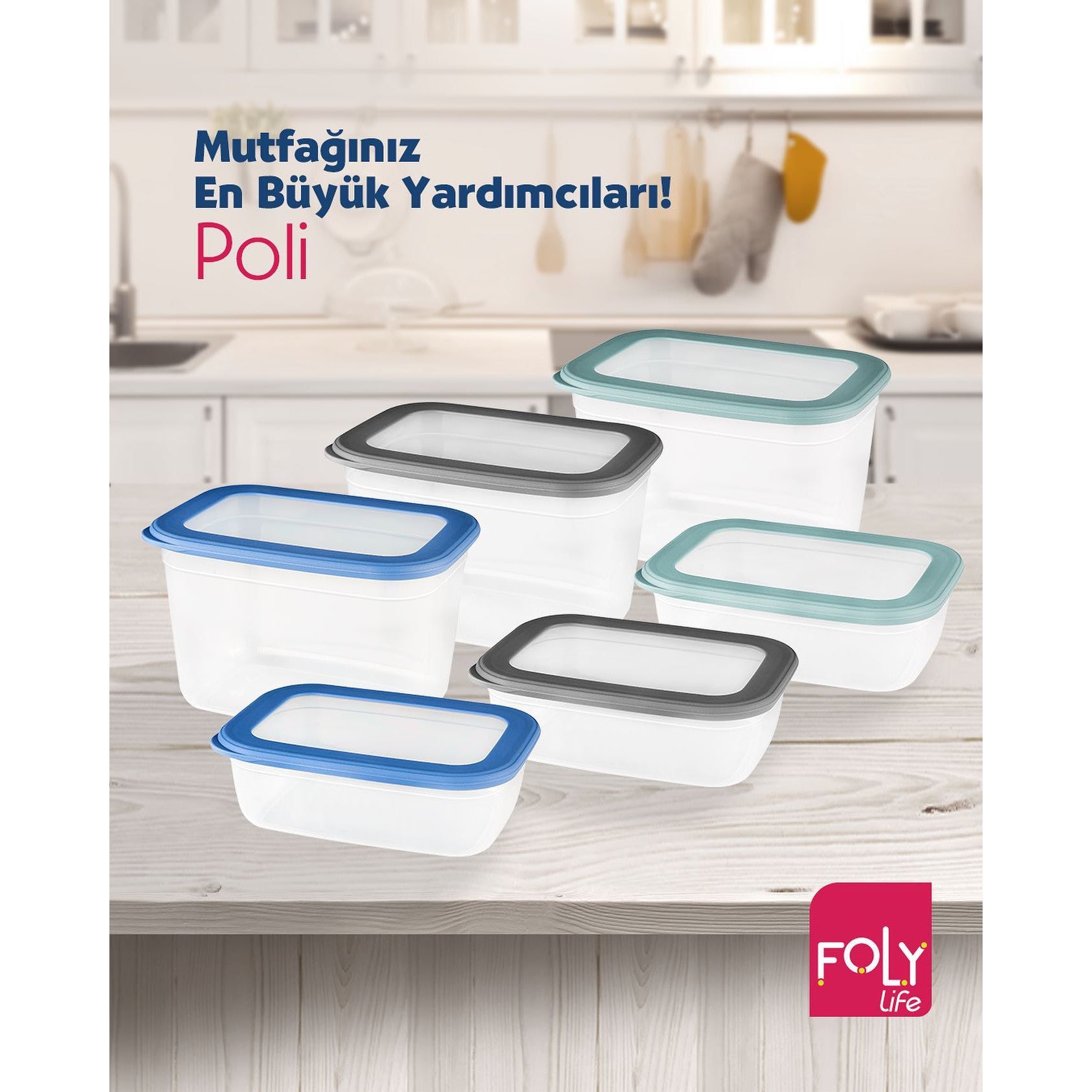 Foly Life Poli Storage Box 800ml with Tight Lid BNM0117 Titiz