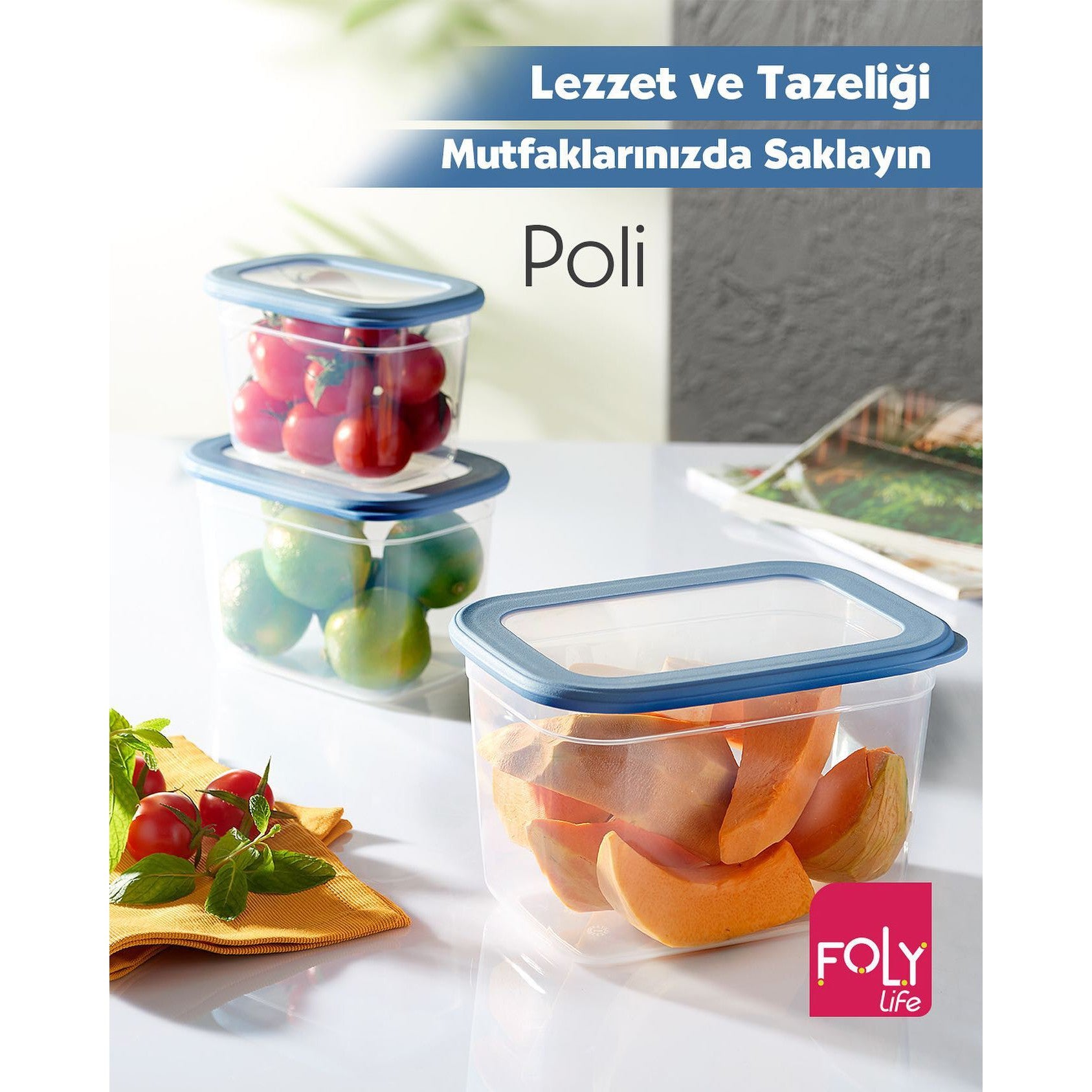 Foly Life Poli Storage Box 800ml with Tight Lid BNM0117 Titiz