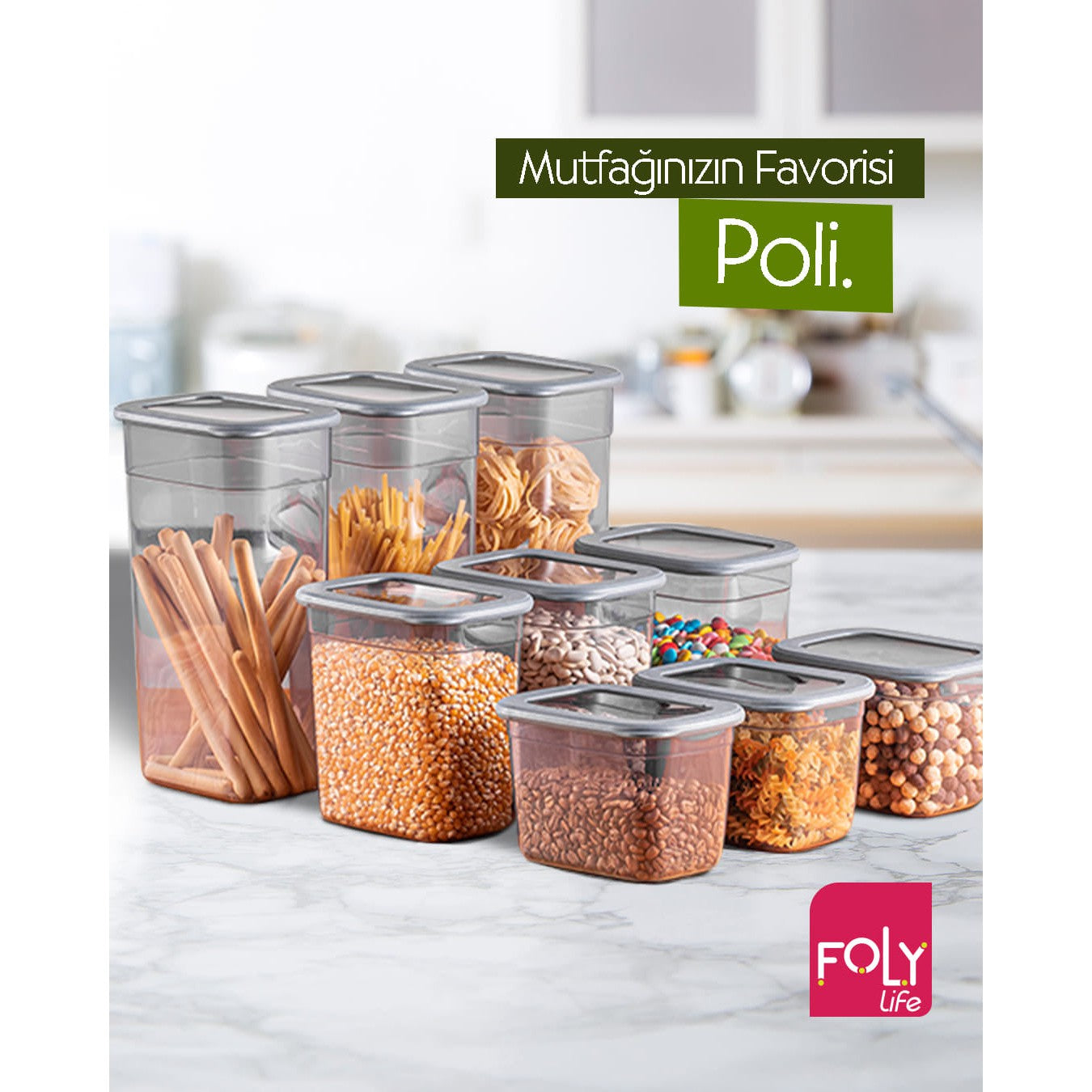 Foly Life Poli Storage Box 800ml with Tight Lid BNM0117 Titiz