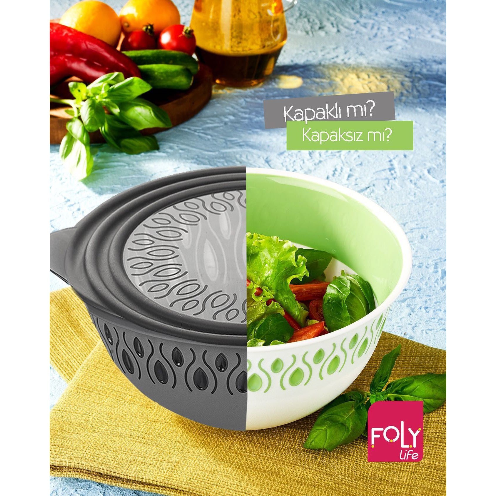 Foly Life Monna Salad Bowl 3L Round BNM0292 Titiz