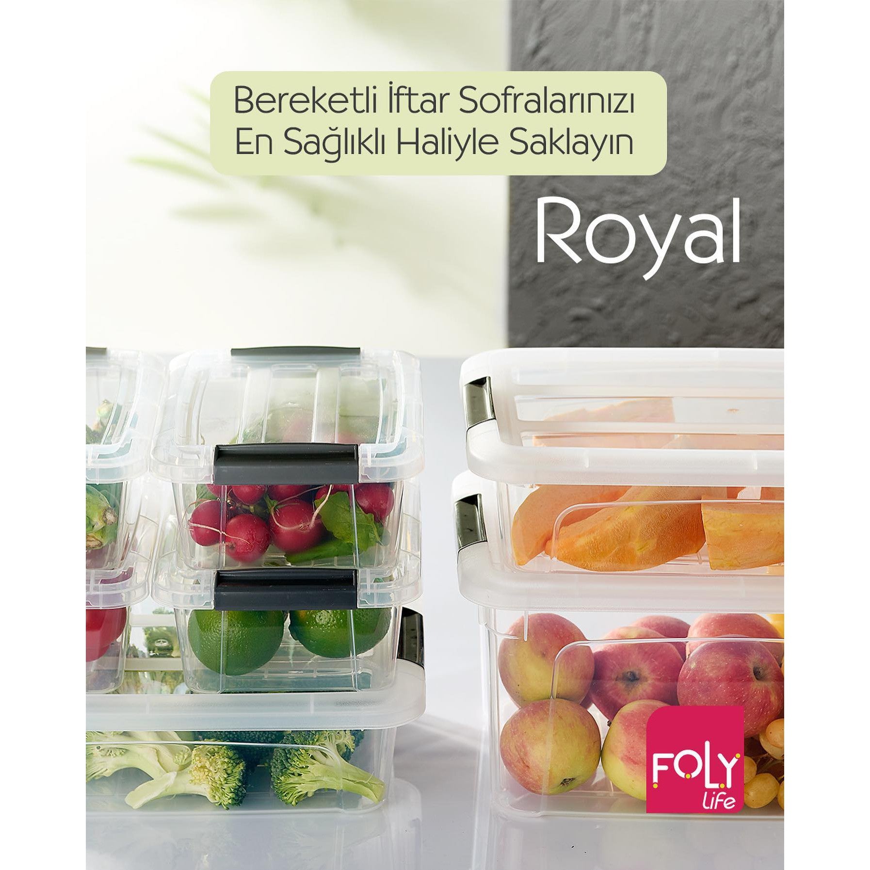 Foly Life Royal Storage Box 1.2L with Lock Lid BNM0391 Titiz