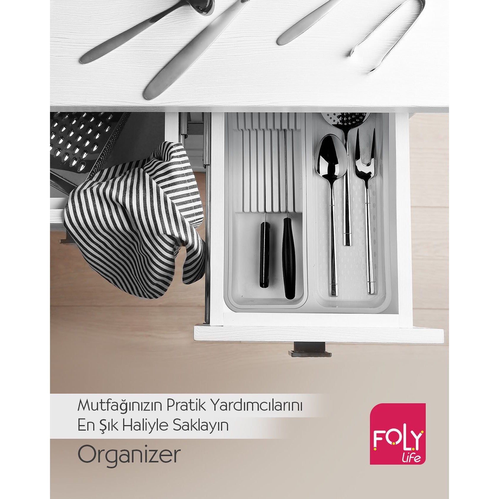 Foly Life Cutlery Organiser Tray Knife Small BBM0636 Titiz