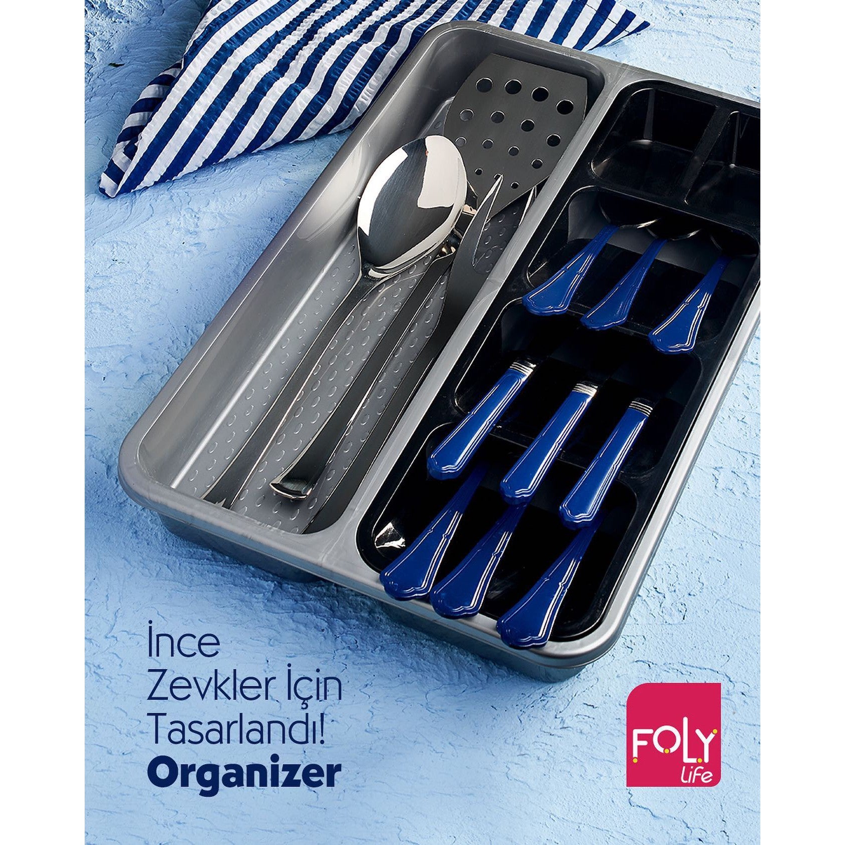 Foly Life Cutlery Organiser Tray Small BNM0018 Titiz