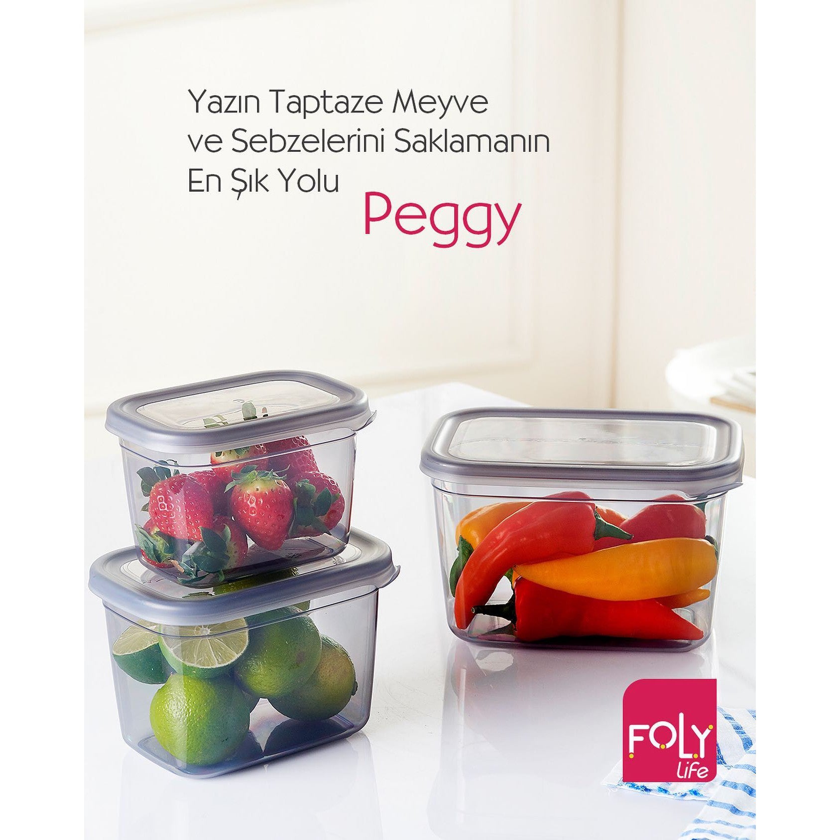 Foly Life Peggy Storage Box 400ml with Tight Lid BNM0353 Titiz