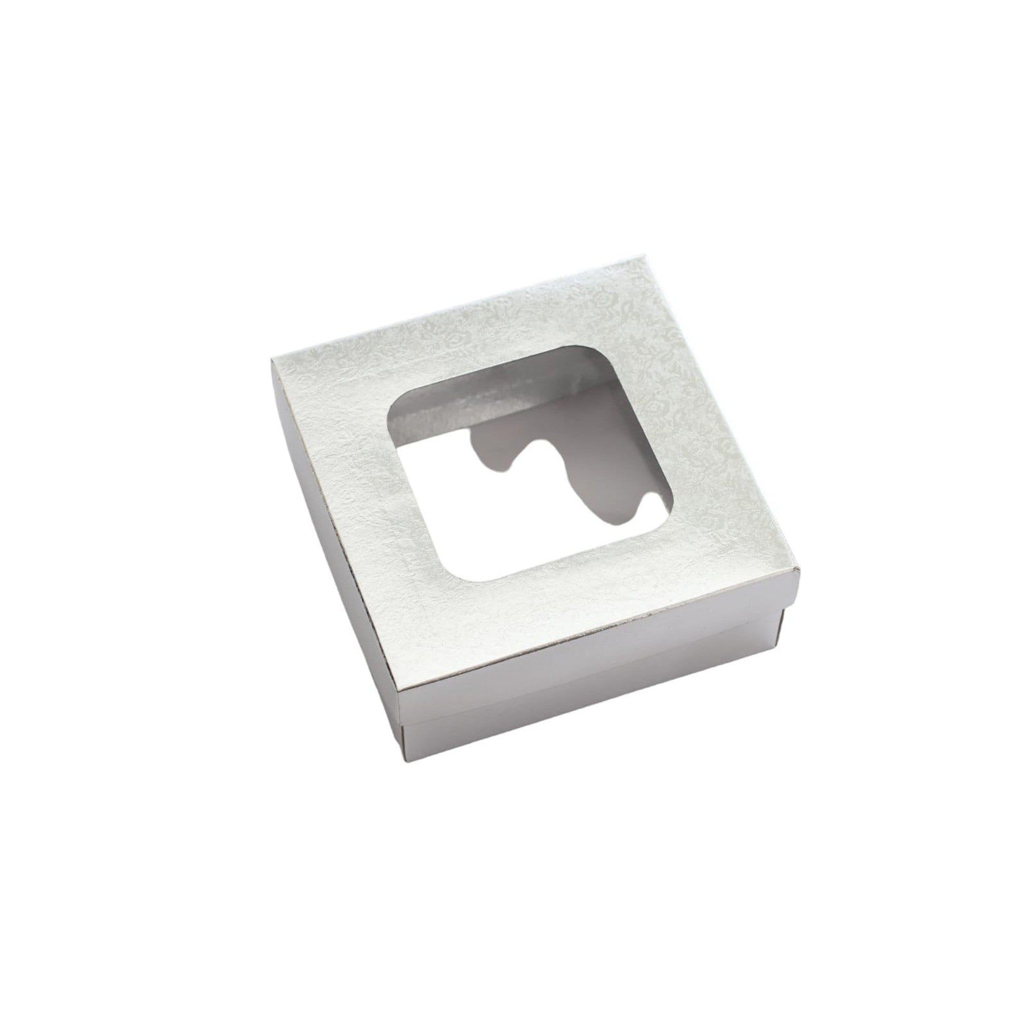 Gift Biscuit Paper Box Silver 12x12cm XPP247-S