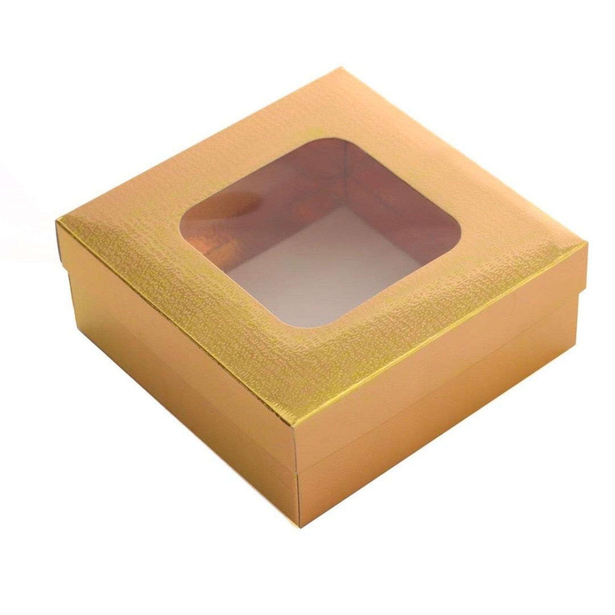 Gift Biscuit Paper Box Square Gold 12x12x4.5cm XPP247-G