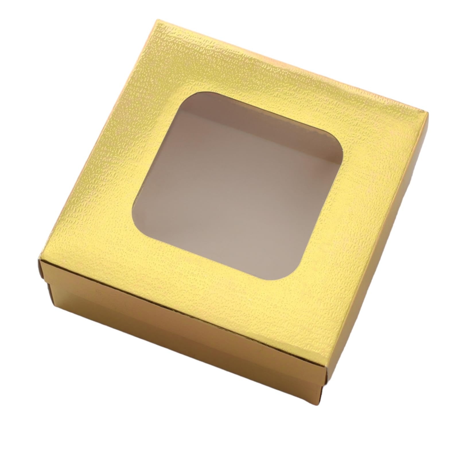 Gift Biscuit Paper Box Square Gold 12x12x4.5cm XPP247-G