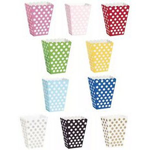 Popcorn Boxes Polka Dot Popcorn Holder 10pack