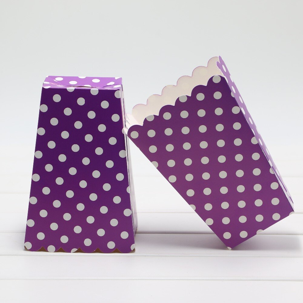 Popcorn Boxes Polka Dot Popcorn Holder 10pack