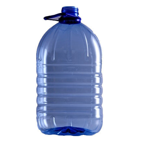 5L Plastic Water Bottle Blue with Lid and Carry Tag
