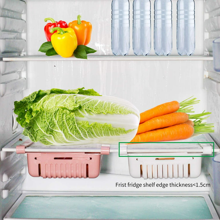 Plastic Retractable Refrigerator Shelf Basket Small