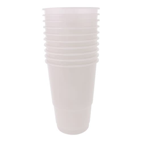 250ml Plastic Disposable Smoothie Cup Clear Plastic No Lid 10pack