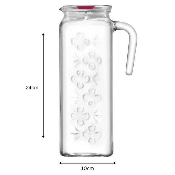 LAV Bloom Glass Water Jug 1.2L SGN687