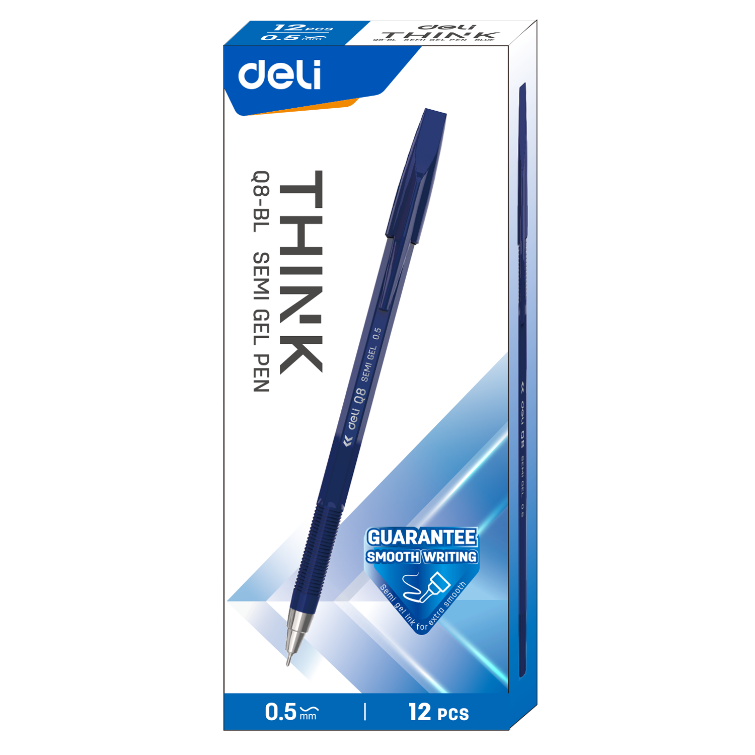Deli Semi Gel Pen Blue Bullet Tip 0.7mm