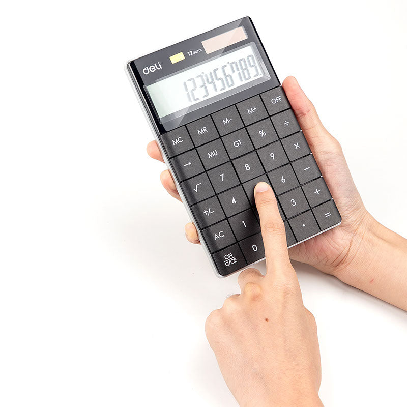 Deli Calculator 12-Digit Black