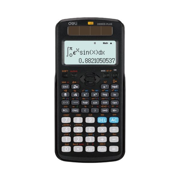 Deli Scientific Calculator 417F Textbook Display Black